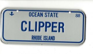 Clipper Ri Vintage Cereal Premium Prize Kid Bike Mini License Plate