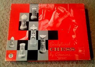 Vintage Sculpted Chess by Peter Ganine Gothic No.  1475 Salon Edition No Board 2