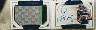 2019 National Treasures Dk Metcalf Rookie Jumbo Booklet 3 - Color Patch Auto /99