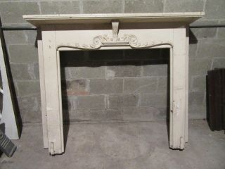 Antique Carved Oak Fireplace Mantel 60 X 50 42 " Opening Salvage