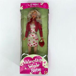 Vintage Valentine Style Barbie Doll Mattel Special Edition Toy Open Box 1998