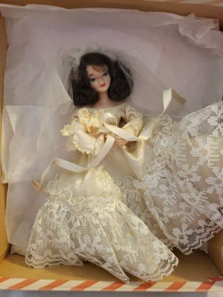 Vintage Flagg Doll In Bride Dress,  6 - 1/2 " Tall
