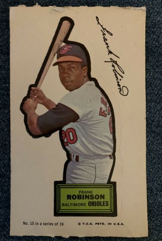 1968 Topps Action All Star Sticker Panel Frank Robinson Orioles Hof Test Issue