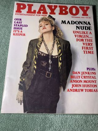 Vintage - Playboy September 1985 Madonna Nude Last Staple Issue,  Venice Kong