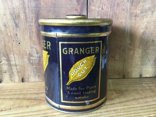 Vintage Granger Rough Cut Pipe Tobacco Tin w/Dog 3