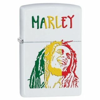 Zippo Windproof White Lighter With Bob Marley,  29308,
