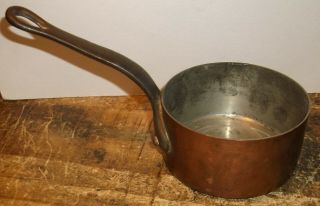 Vintage Hammered Copper Pot Sauce Pan Made In France 4 "