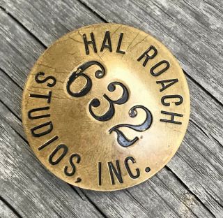 Antique 1920s 1930s Hal Roach Studios Inc.  Employee Badge Laurel And Hardy 3