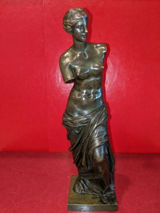 Antique Grand Tour Bronze Venus De Milo Statue