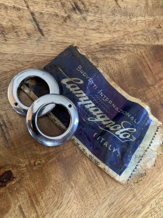 Vintage Nos Campagnolo Nuovo Record Low Flange Hub Dust Covers Grease Cap