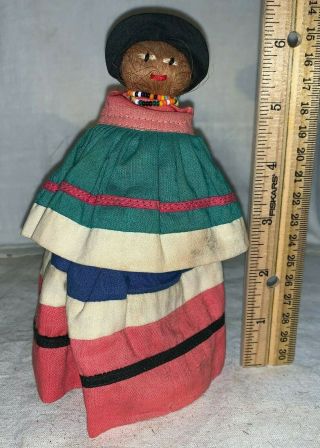 Antique Seminole Native American Indian Doll Vintage Old Folk Art Palmetto 120