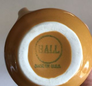 Vintage Hall Pottery Restaurant Ware Individual Tan/Brown Creamer 3