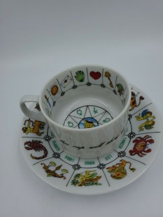 Vintage Zodiac Fortune Tellers Coffee Tea Cup & Saucer Intl.  Collectors Guild