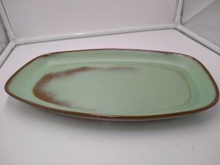 Vintage Frankoma 505 Rare Prairie Green Verde Oval Serving Platter