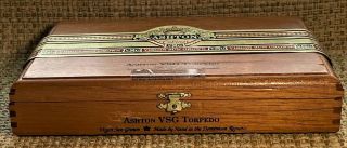 " Ashton " Wooden Vsg Torpedo Cigar Box Dovetail Construction