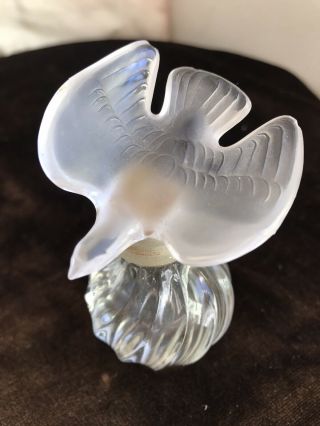 Vintage Nina Ricci Perfume Bottle Made By Lalique Marked On Base Glass Opaque