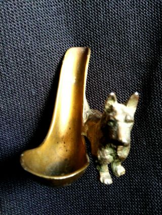 Vintage Bronze Scottie Dog Pipe Holder