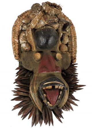 Dan Guerre Guere Mask Horns Liberia African Art