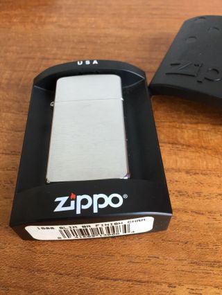 Slim Zippo Brushed Chrome Finish Lighter From 2003 Unstruck