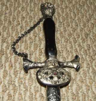 Antique Sullivan Commandery Kt Knights Templar Skull & Crossbones Sword Ames Co.