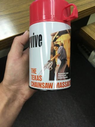 Vintage The Texas Chainsaw Massacre Neca Thermos W/ Cup And Lid From Lunch Box