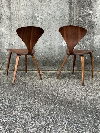 Norman Cherner Plycraft Chairs,  Pair 3