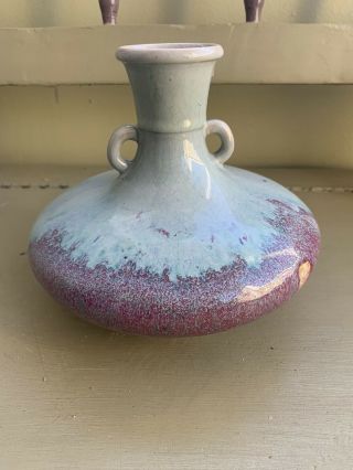 Antique Chinese Ox Blood Sang De Boeuf Flambe Vase Rotund Bottle 2