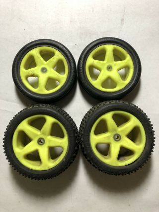 Vintage Team Losi Xx Cr Wheels And Tires Yellow Box42