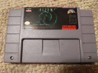 Vintage Nintendo Alien 3 Snes Authentic Game Cartridge