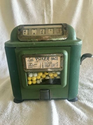 Antique Trade Stimulator Little Poker Face One Cent Vintage Game