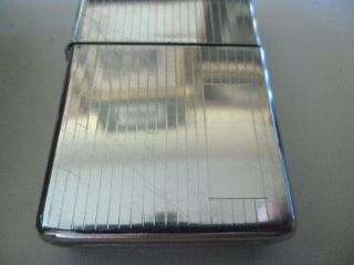 ZIPPO LIGHTER VERTICAL LINES STRIPES POLISHED CHROME 1984 \\\ \\\ VERY GOOD COND 3