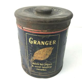 Antique - Granger Rough Cut Pipe Tobacco Tin - Pointer On Tobacco