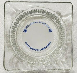 Vintage 1950s Ppg Pittsburgh Plate Glass Research Labs Creighton Pa Ashtray