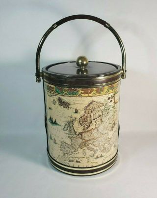 Vintage Shelton Ware Ice Bucket With World Map Design Please