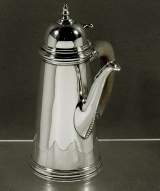 English Sterling Coffee Pot 1931 Queen Anne - 958 Pure