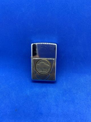 Vintage Zippo Lighter Buffalo Head Nickel Coin Arrowhead
