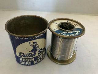 Vintage Dutch Boy National Lead Company Rosin Core Wire Solder Tin Spool