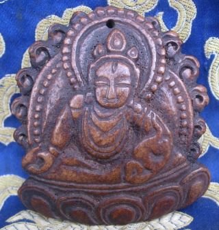 Antique Old Tibetan Master Quality Real Kapala Bone Jambala Kubear Rupa,  Nepal