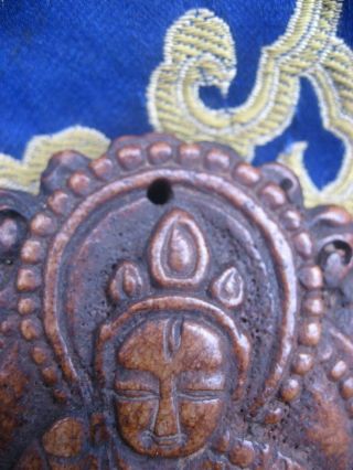 Antique Old Tibetan Master Quality Real Kapala Bone Jambala Kubear Rupa,  Nepal 2