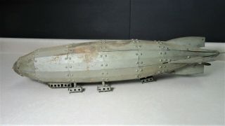 Antique Graf Zeppelin Steel Model Metal Craft Built Huge 27 Inches Long Airship