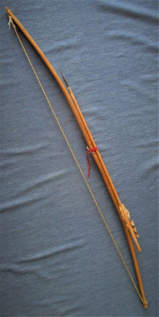 Antique Native American Apache Indian Bow & Arrow Reservation Period Mexico