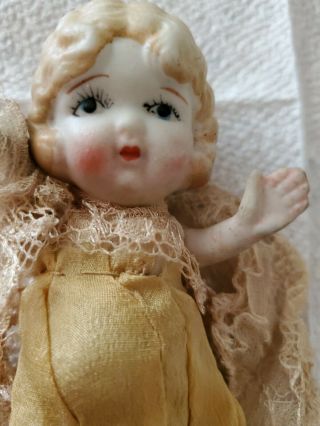 Antique Bisque Miniature Dollhouse Baby Doll Japan 4 1/2 " - Betty Boop Koppy Kat