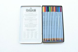 Derwent Watercolour Pencils Set Of 12 Tin Vintage Rexel England Water Color