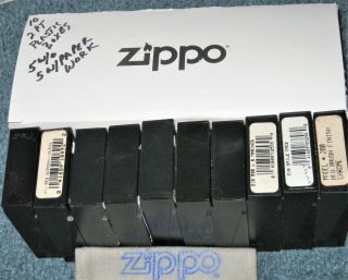 10 ZIPPO PLASTIC Display Boxes 5 WITH GUARANTEE PAPER Great 2