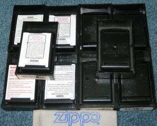 10 ZIPPO PLASTIC Display Boxes 5 WITH GUARANTEE PAPER Great 3
