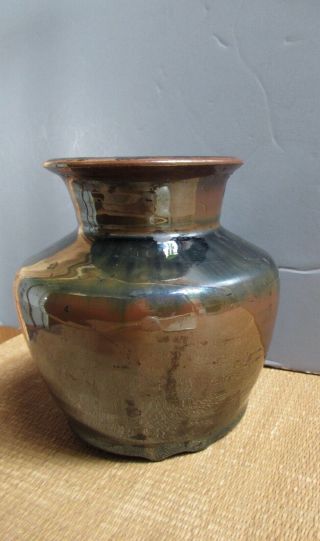 Chinese Sung Song Dynasty Jian Ware Hare Fur Three Glaze Brown Blue Green Jar $1