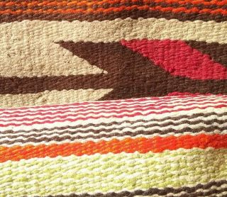 Antique Navajo Rug Saddle Blanket Native American Indian Arrow Pictorial Weaving