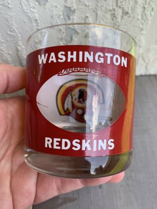 Vintage Houze Art Washington Redskins Nfl Football Helmet Low Ball Tumbler Glass