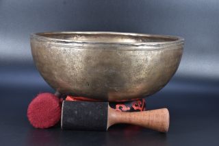 G Throat Chakra Meditation Healing Singing Bowl Antique Tibetan Handmade Nepal