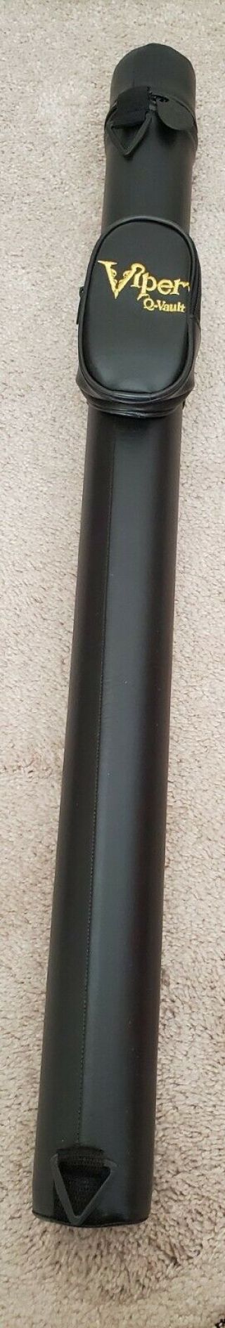 Vintage Viper Q Vault Pro Series Pool Cue Stick,  Black case - 19 oz Black & Red - AE 2